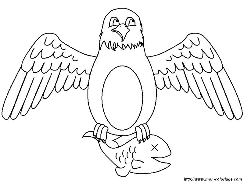 eagle holding a fish coloring pages - photo #33