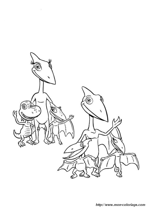 picture dinosaur train to color