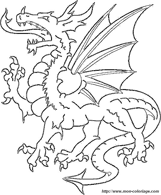 coloring Dragon, page dragon4
