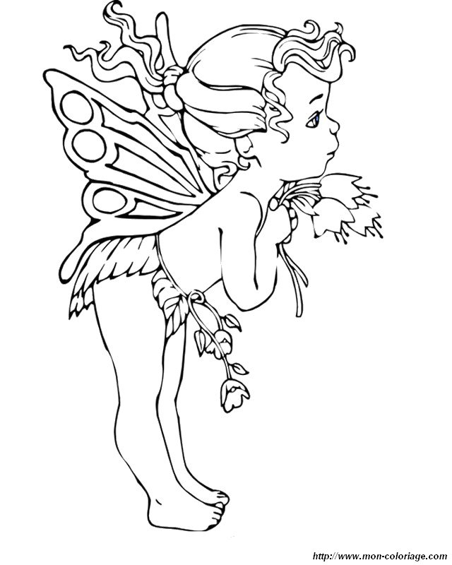 baby fairy coloring pages - photo #1