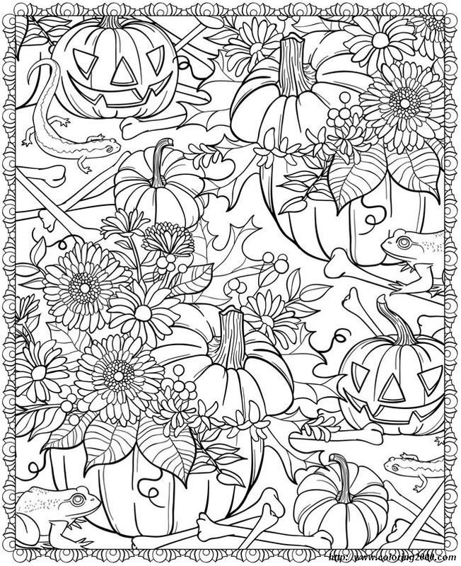 picture Halloween coloring pages for adults
