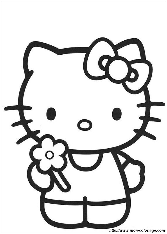 picture Hello Kitty give a flower