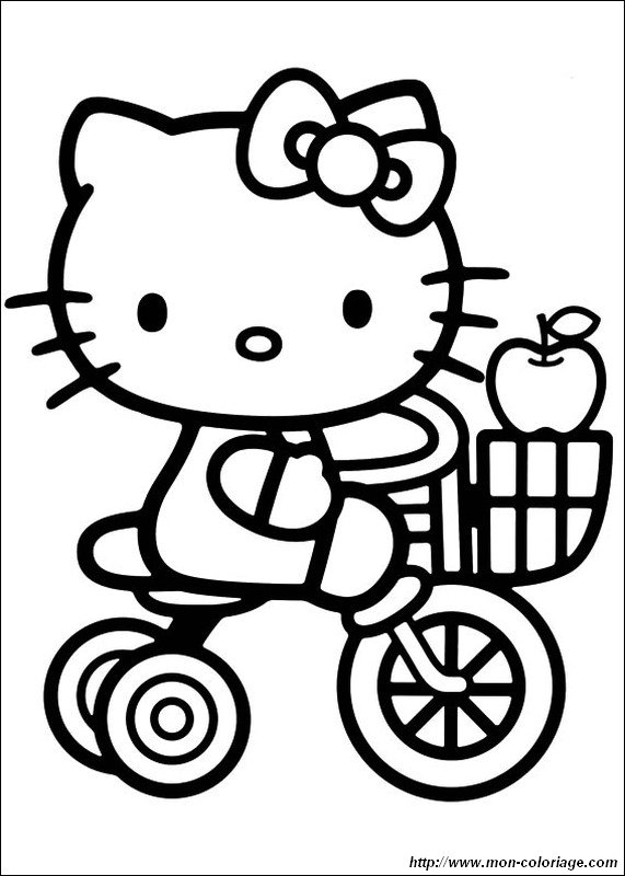 picture Hello Kitty on a tricycle