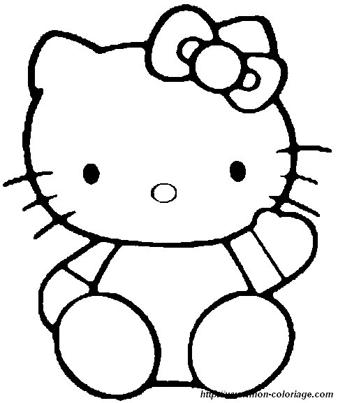 picture hello kitty to color