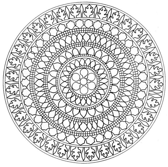 mandala difficult coloring pages - photo #17