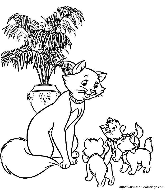 picture aristocats to color