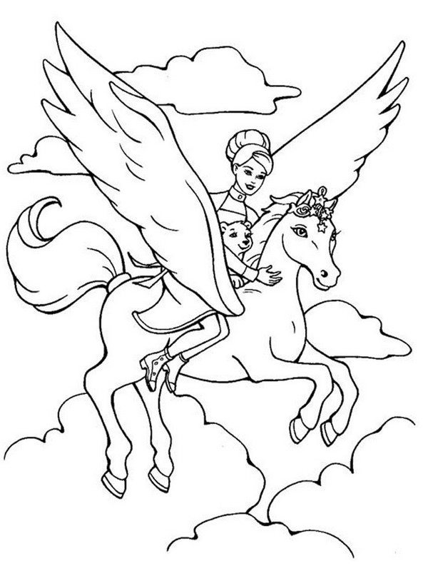 picture with pegasus in heaven