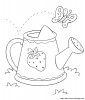watering can and butterfly