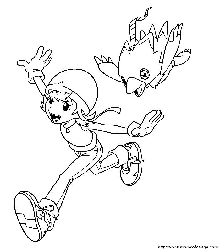 picture digimon to color