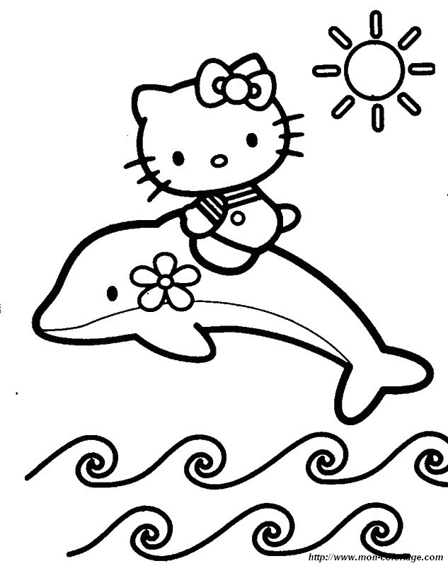 picture hello kitty on a dolphin