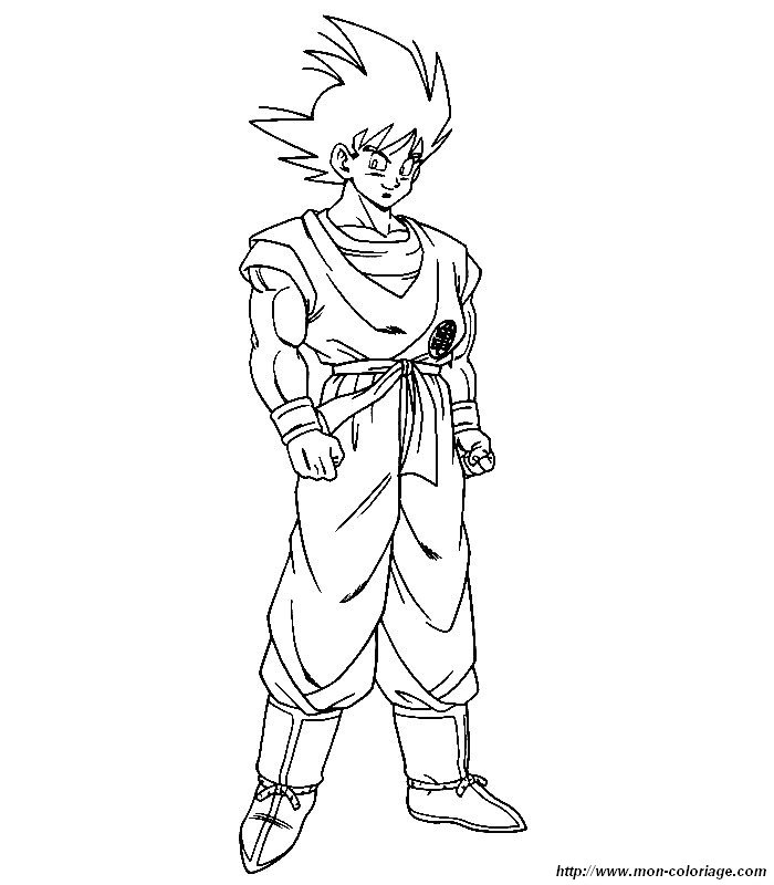 picture dragon ball z to color