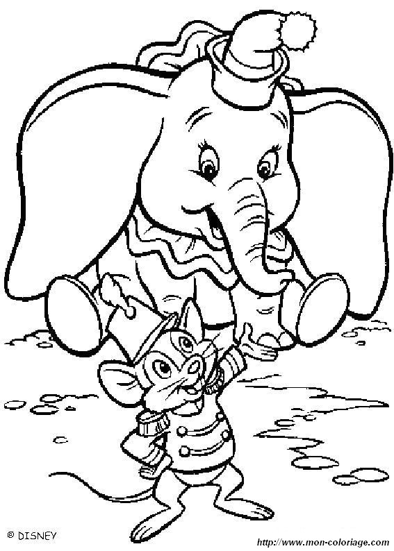 picture coloring dumbo
