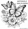 Butterflies and flowers are the stars