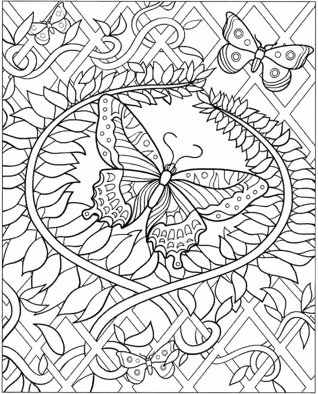 picture Butterflies to color