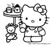 coloring hello kitty