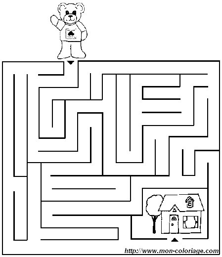 coloring Maze and labyrinth, page labyrinth to color