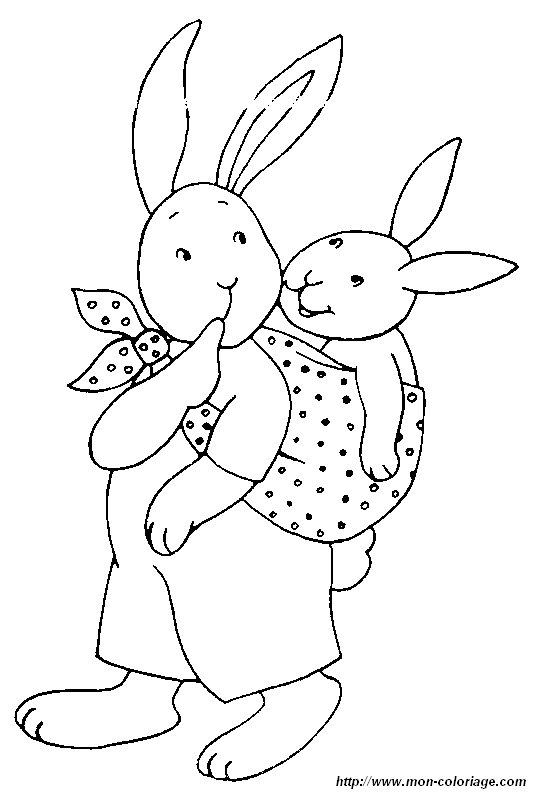picture mum and baby rabbit