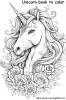 Unicorn coloring page for adults