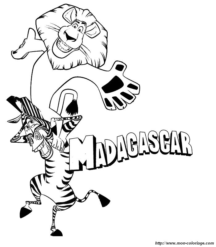 picture madagascar to color