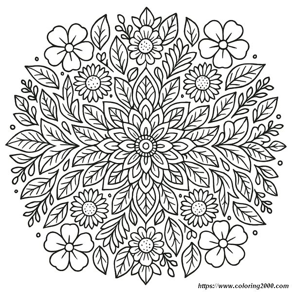 picture Mandala coloring pages for adults and kids