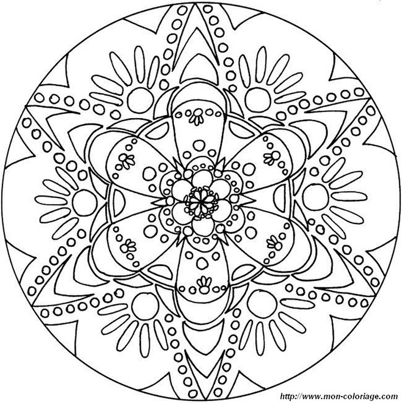picture mandala with beautiful flowers