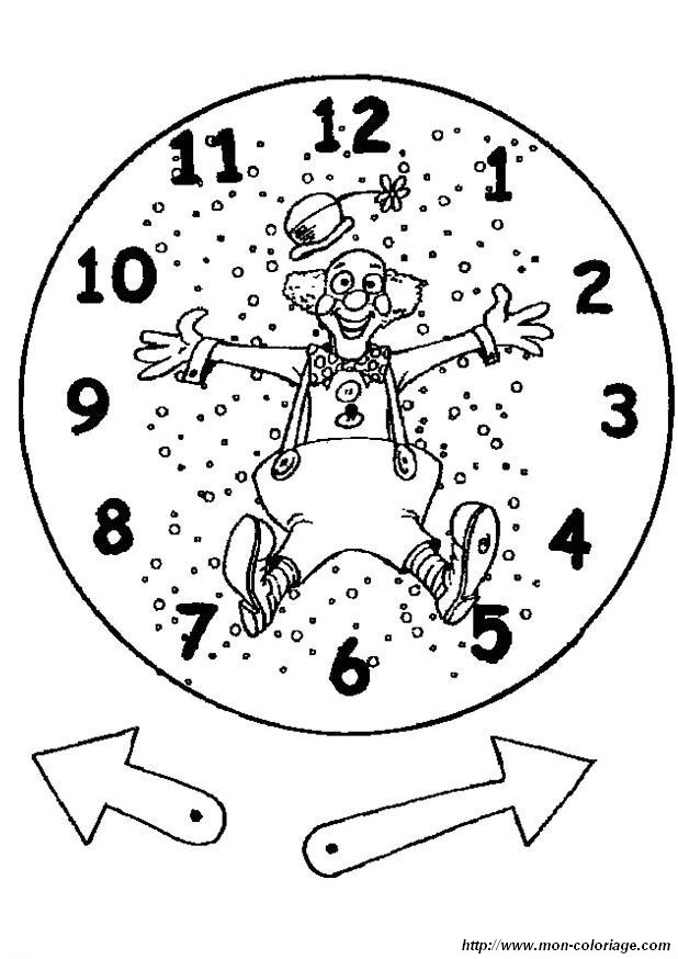 picture clock clown