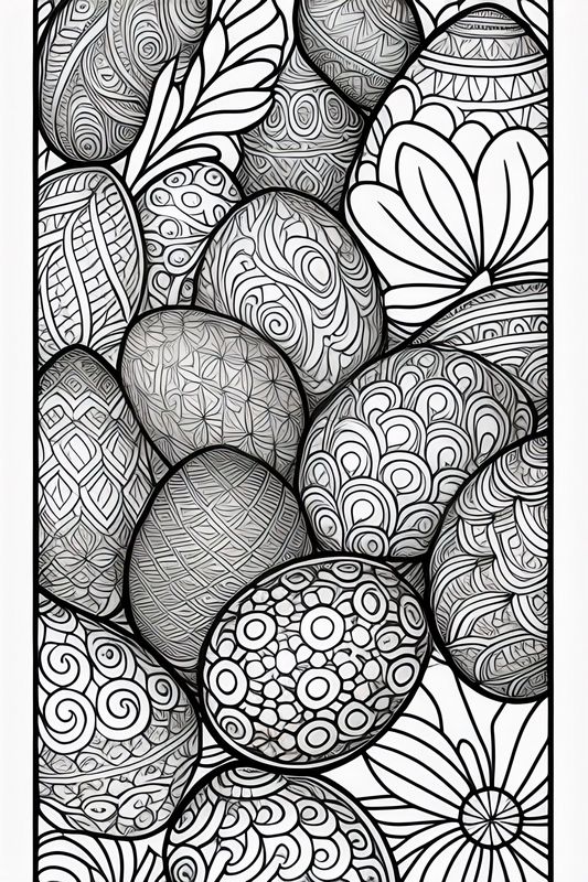 picture Easter eggs to color