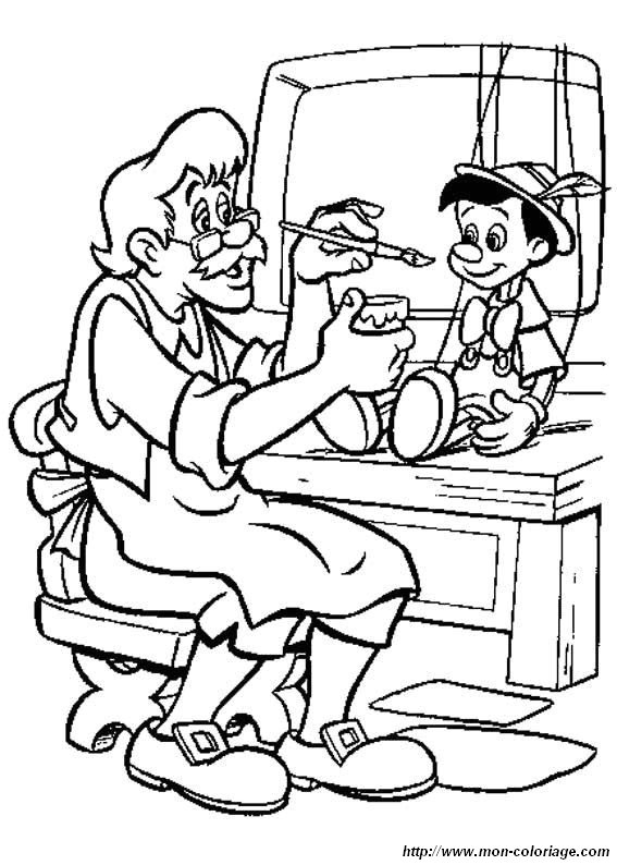 picture coloring pinocchio