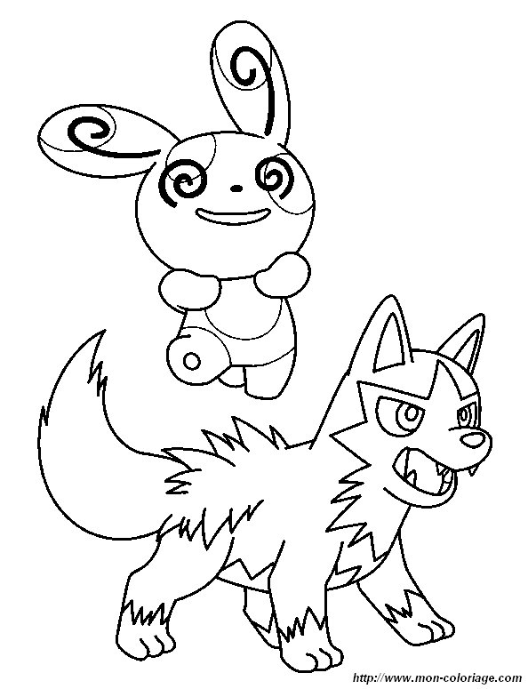 picture wolf and friend pokemon