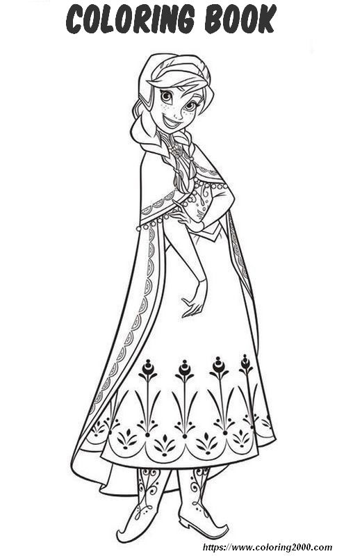 picture Princess Anna to color