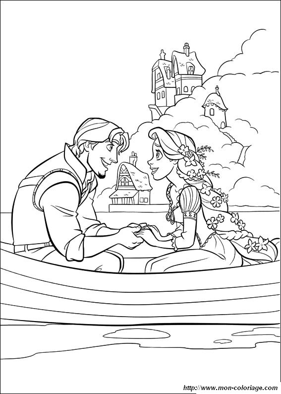 picture rapunzel to color