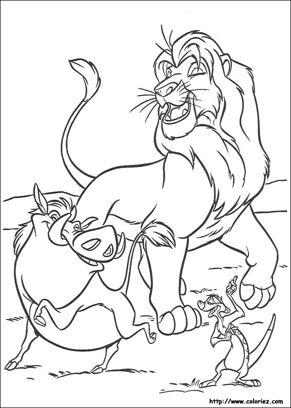 picture coloring the lion king