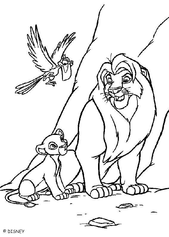 picture the lion king to color