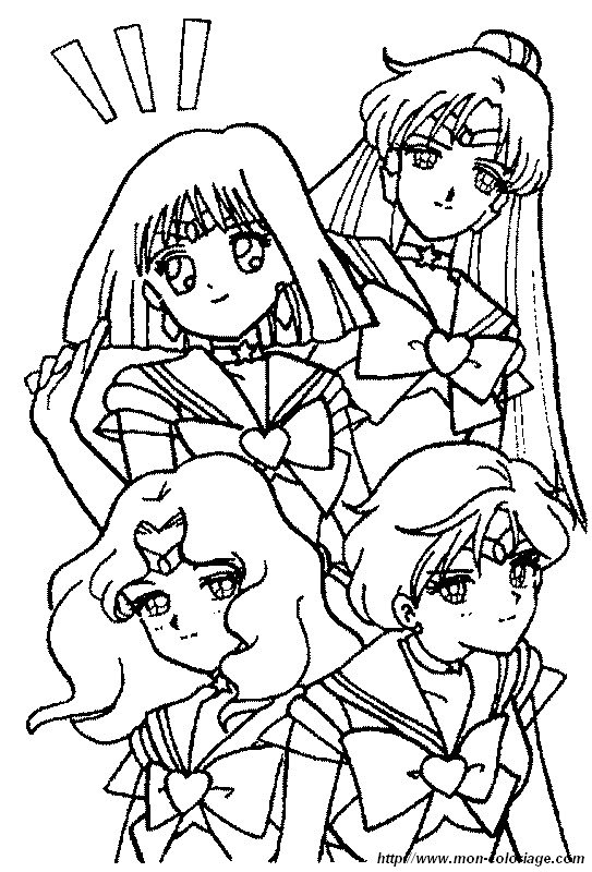picture four heroines sailor moon