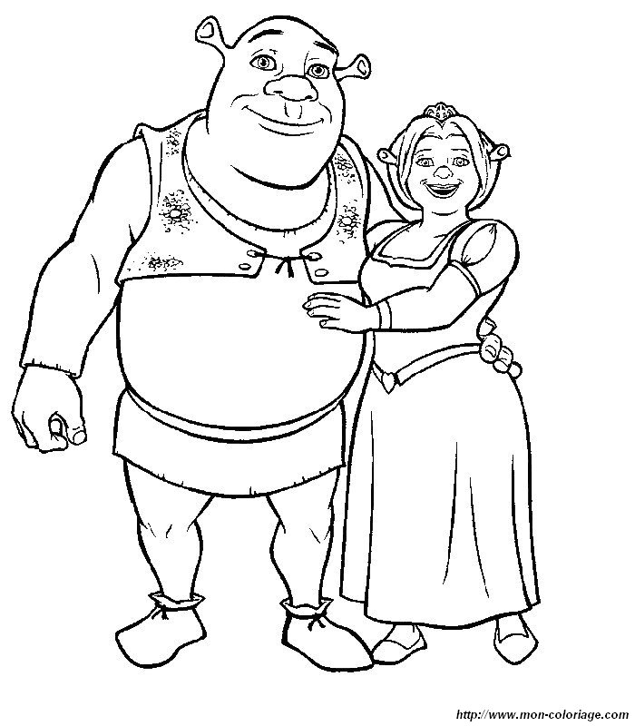 picture coloring shrek