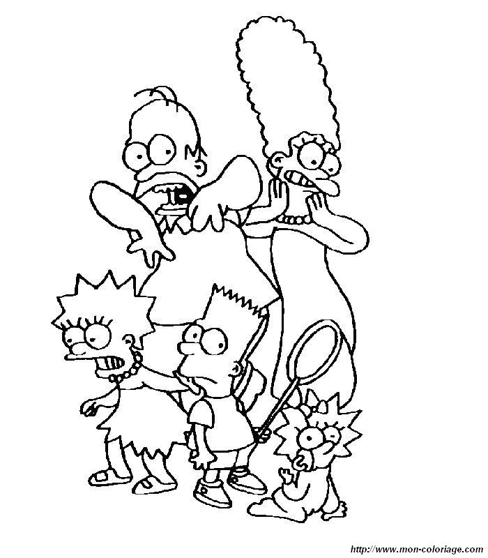 picture coloring simpsons