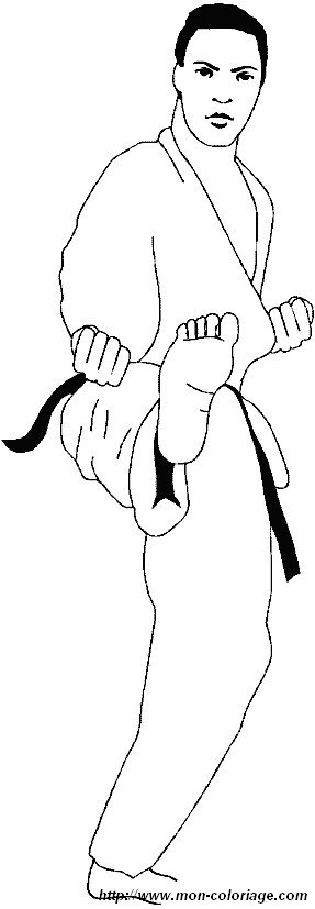 picture boxing judo karate coloring page 10