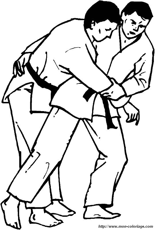 picture boxing judo karate coloring page 19