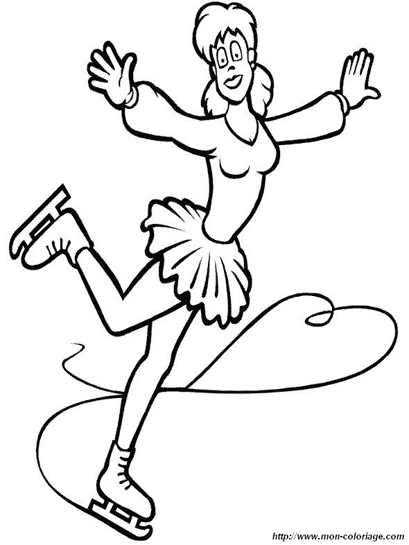 picture iceskating coloring page 01