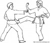 boxing judo karate coloring page 02