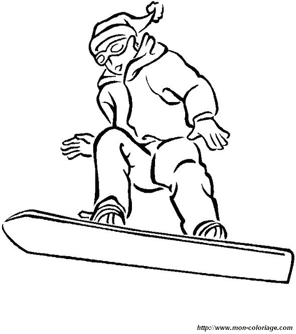 picture snowboarding coloring page 01