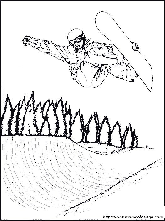 picture snowboarding coloring page 05