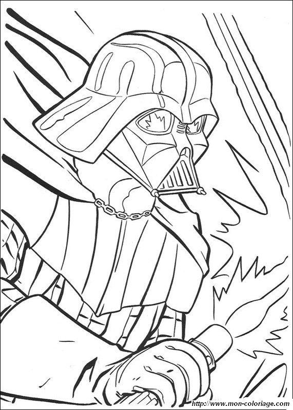 coloring Star wars, page darth vader