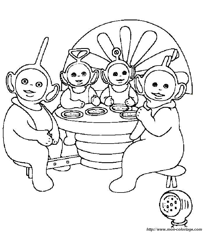 picture coloring teletubbies