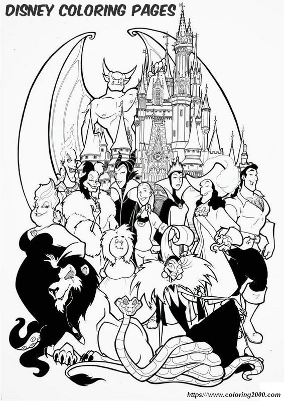 picture Disney villains all together
